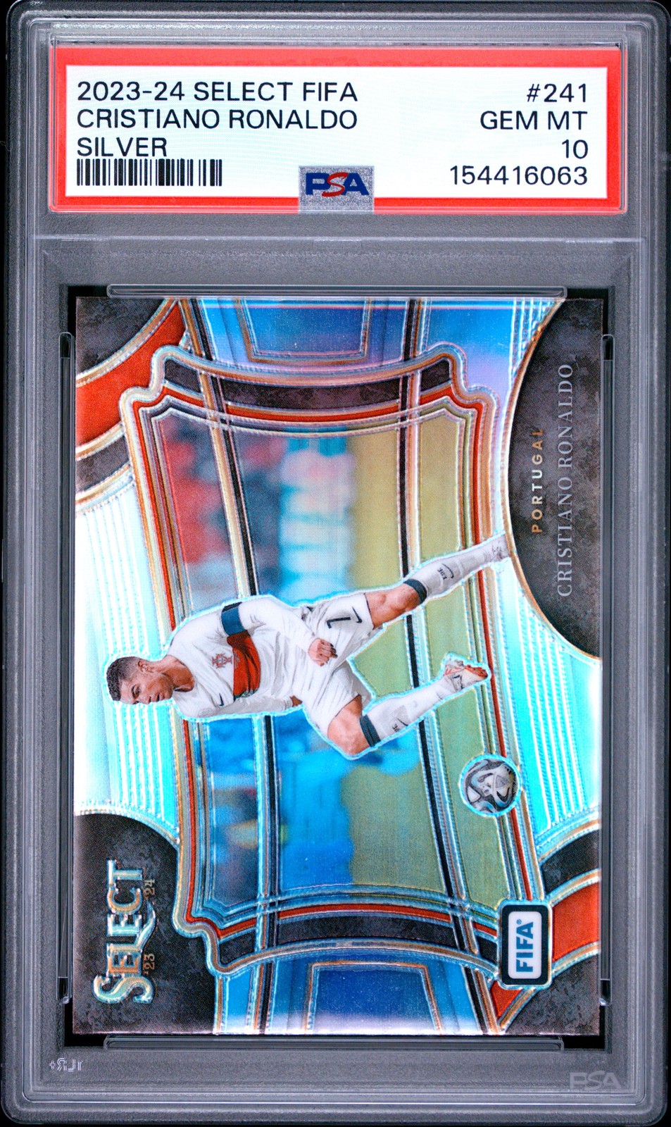 2023-24 PANINI SELECT FIFA SILVER #241 CRISTIANO RONALDO PSA 10 view 1