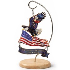 250th Anniversary USA Ornament 1776 2026, America 250 Eagle Patriotic Tab