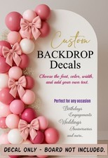 Personalised Birthday Vinyl Decal for Sail Board Backdrop Balloon Party Sticker