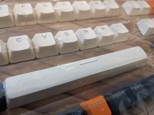 YMDK Double Shot 122 Dyed PBT Shine Through OEM Profile Keycap Carbon