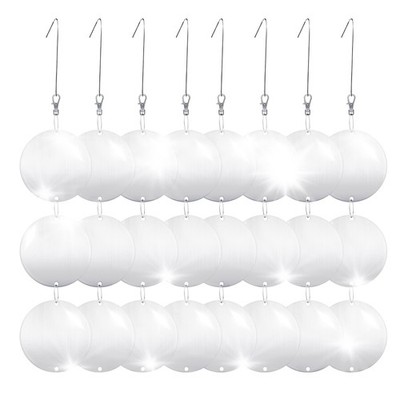 Reflective Bird Scare Discs Set 24PCS Large Double-Sided Deterrents Outdoor
