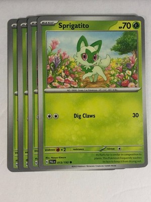 Pokemon TCG Paldea Evolved 4x Playset Sprigatito 013/193 Near Mint