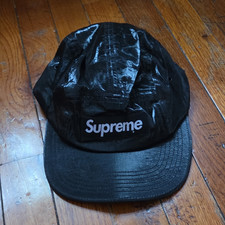 Supreme Black Logo Baseball Cap Adjustable Un...