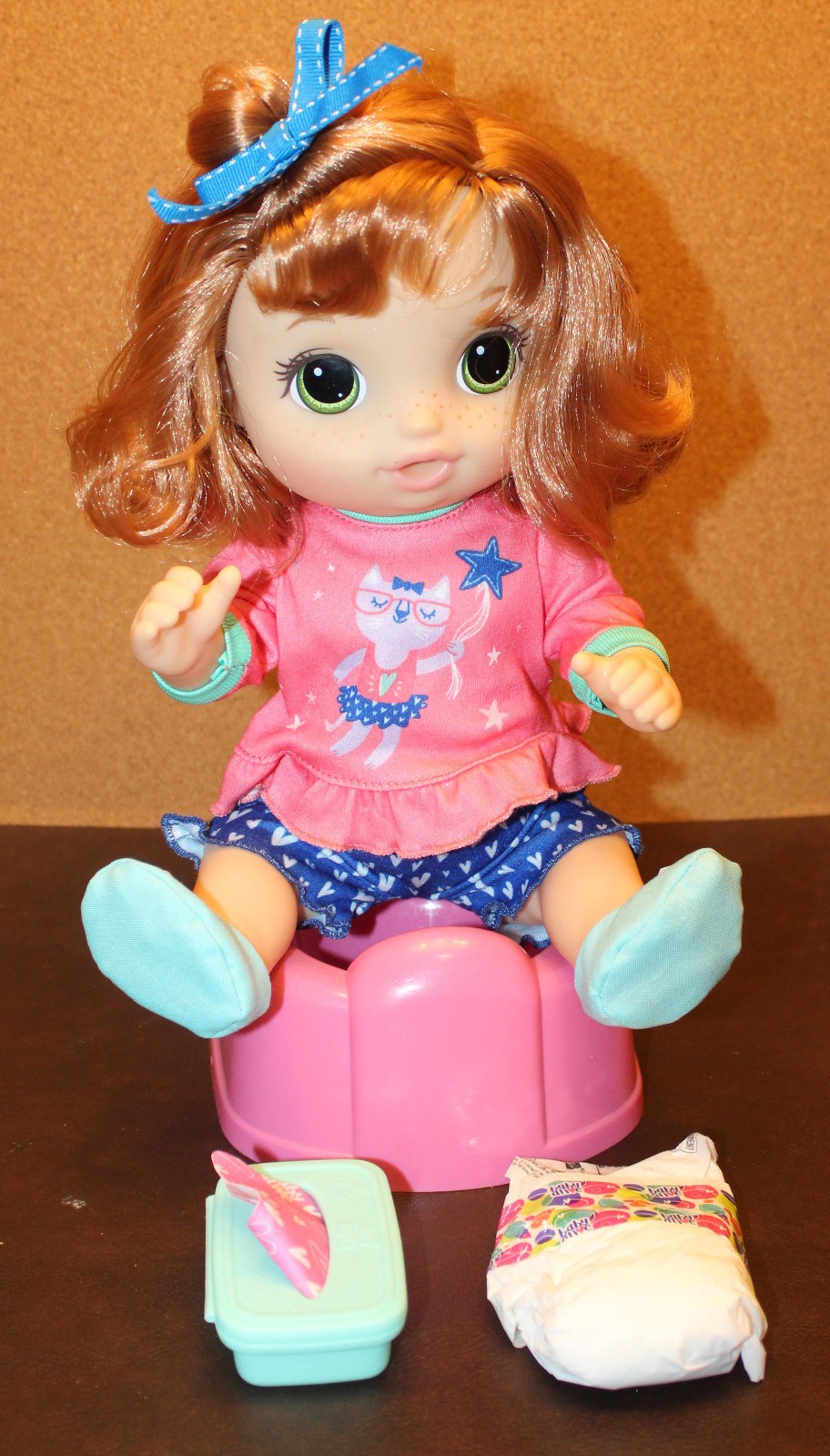 Hasbro Baby Alive POTTY DANCE Doll 2017 Red Hair w/Potty and