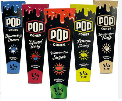 Pop Cones Unbleached Variety Pack (2.0) 1 1/4- 6 Cones x 5 Packs