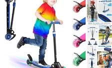 Scooter for Kids Ages 3-5, LED Light Up 3 Wheel Toddler Scooter with 4 Blue
