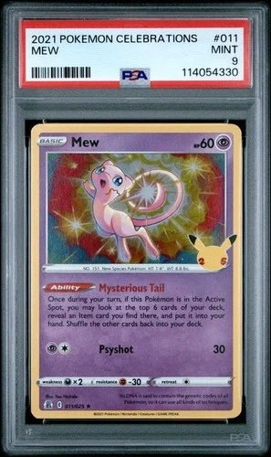 2021 POKEMON CELEBRATIONS #011 MEW PSA 9