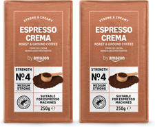 By Amazon Espresso Crema Ground Coffee, 500G (2 X 250G) - Rainforest Alliance Ce 19.04 per kilo