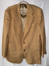 Hunt Valley Made In USA Men Suit Blazer 100% Camel Hair Size 44L