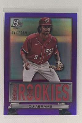 2022 Bowman Platinum - Renowned Rookies C.J. Abrams #RR-19 Purple /250 (RC)