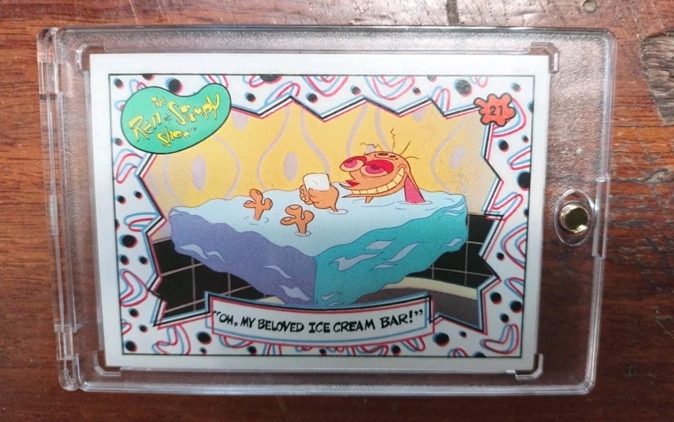 "*OH MY BELOVED ICE CREAM BAR*" Ren & Stimpy Show (1993) TOPPS#21 /MINT 10 RARE. - Image 2 of 4