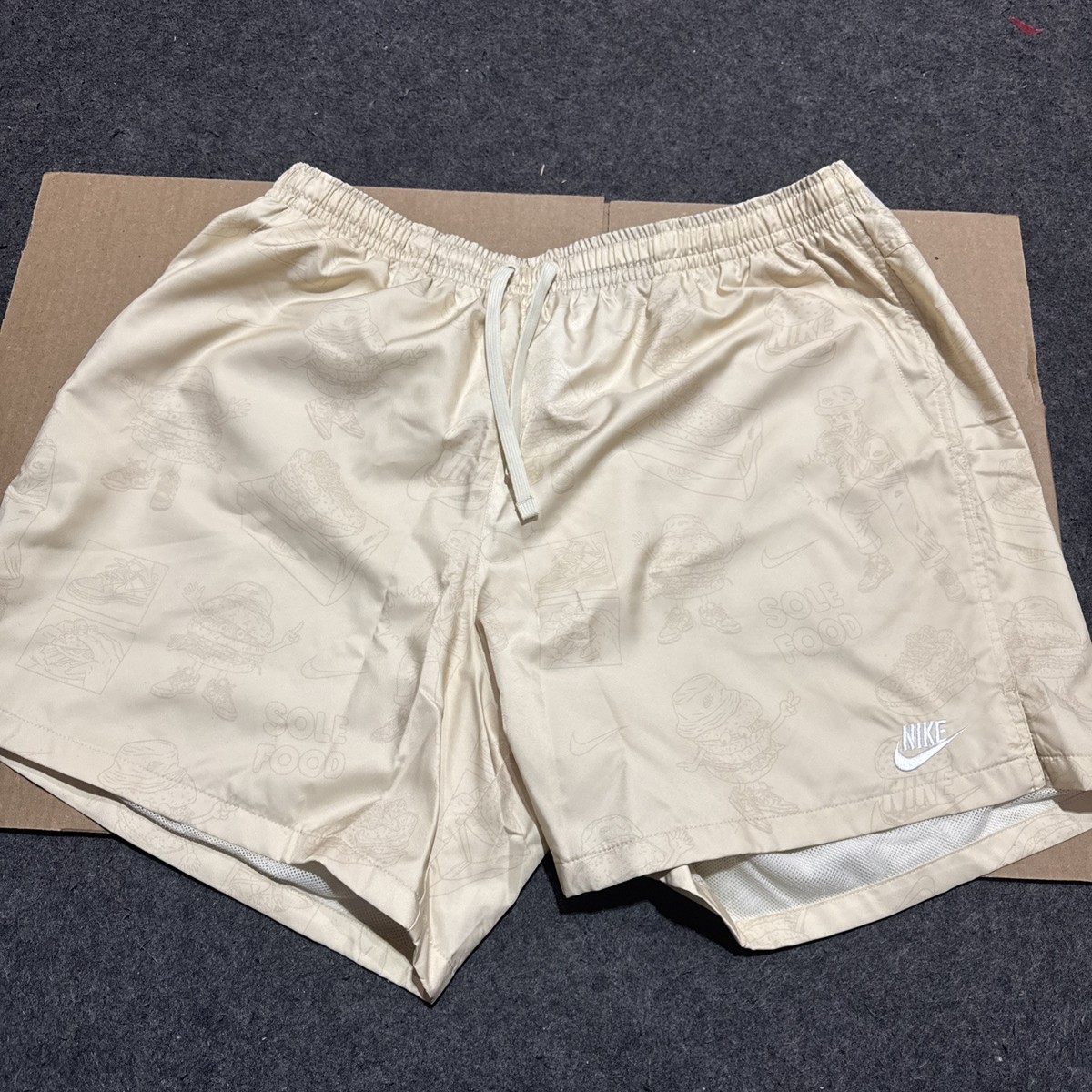 nike cream shorts