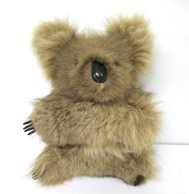 vintage Genuine Kangaroo Fur Koala Bear plush 9  Soft Fluffy Hair Australia