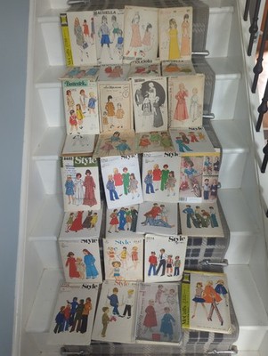 Konvolut 30x Vintage Kinder Schnittmuster kariert