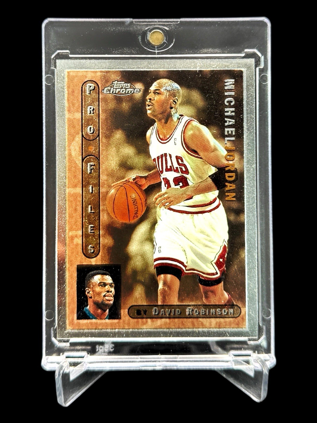 1996 Topps Chrome MICHAEL JORDAN “PRO FILES” 1st TC PF-3 Robinson🔥RARE INSERT🔥