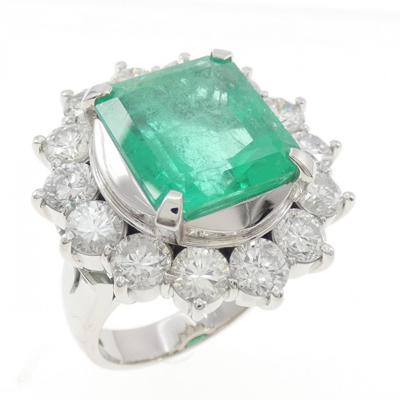 Authentic PT900 Emerald Ring 9.46CT #260-007-330-1936
