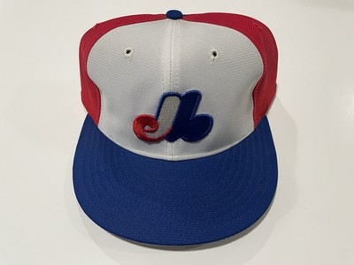 Vintage New Era Montreal Expos Fitted Cap Hat 7 5/8 Major League Pro Model RARE!