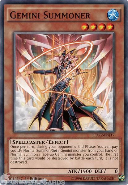 LDK2-ENJ17 Gemini Summoner 1st edition Mint YuGiOh Card