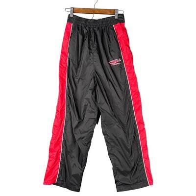 Vintage AND1 Basketball Youth Large 14/16 Track Pant Black Red Nylon Windbreaker