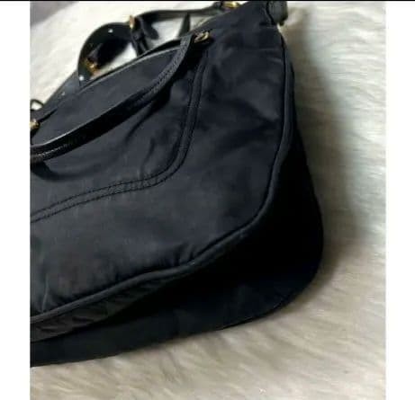 PRADA Shoulder Bag Nylon Gold Nero Black thumbnail 8