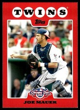 Joe Mauer 2008 Topps Opening Day #15 Twins MLB READ FREE SHIPPING AutographDen