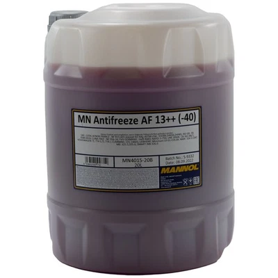 Kühlerfrostschutz MANNOL AF13++ Antifreeze 20 Liter Fertiggemisch -40°C rot - Bild 1 von 4