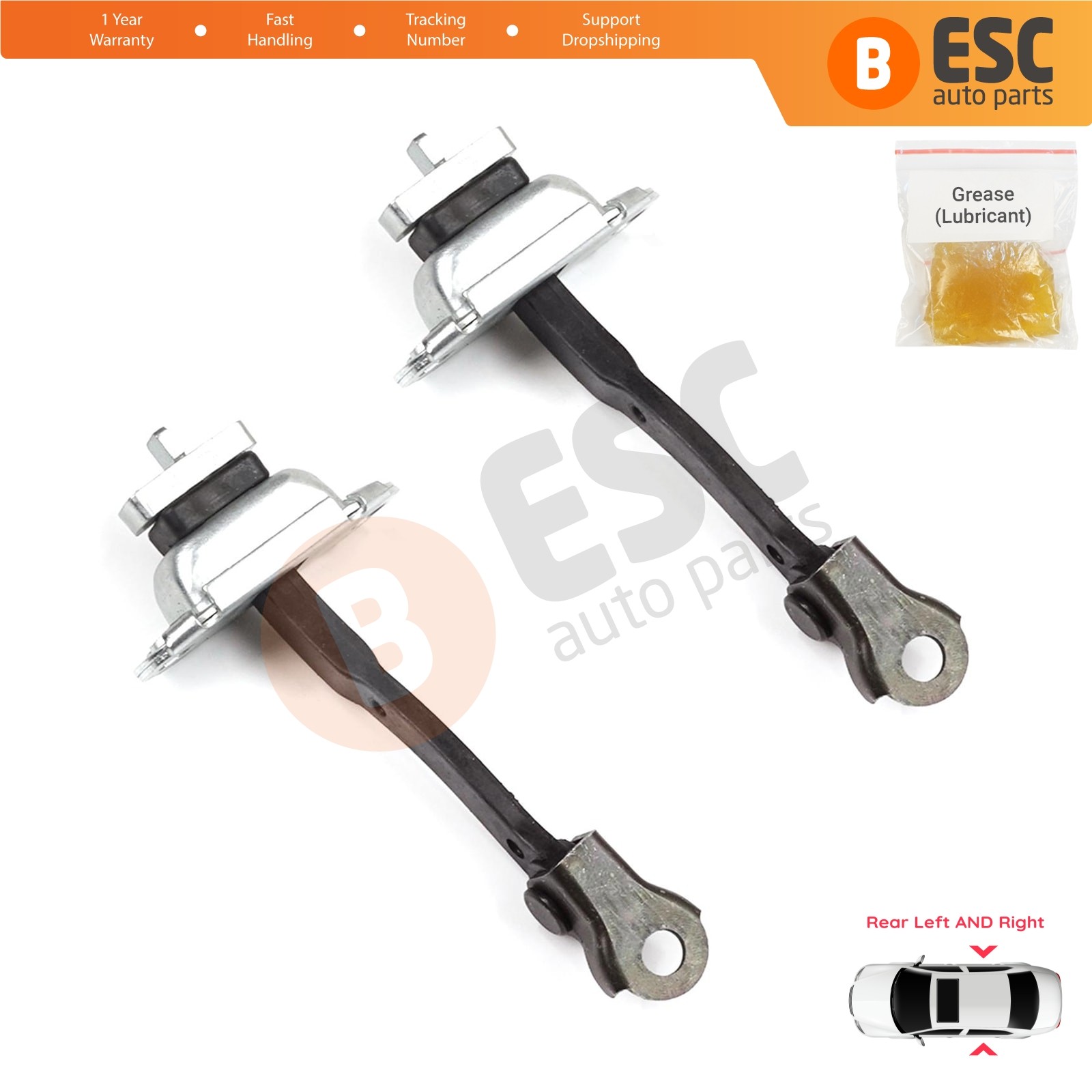 2X Rear Hinge Door Stop for Toyota Yaris Echo Verso FunCargo Vitz Platz 2003-05
