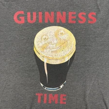 Guinness T Shirt Guinness Beer Pint of Guinness Tagless GAP Gray Mens Size LARGE