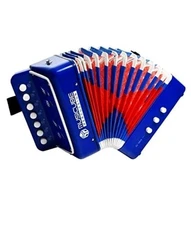 Accordion Instrument Toys 10 Keys Button Small Accordion Music Kids NEW #Toy26
