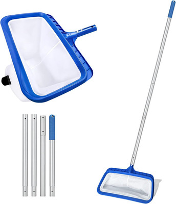 4.5FT Pool Skimmer Net with Lightweight Aluminum Pole for Easy Cleaning