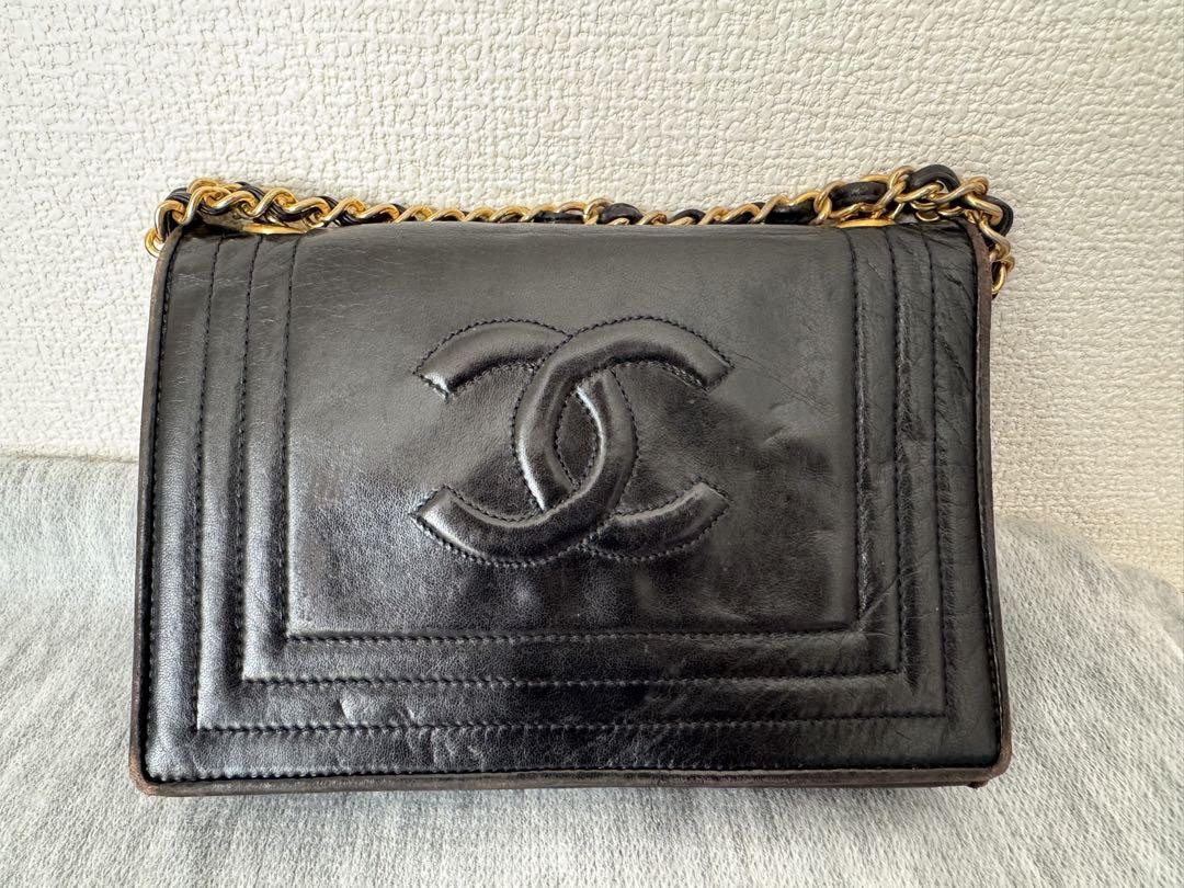 CHANEL Coco Mark Chain Shoulder Bag with Guarantee Card PGKMD4