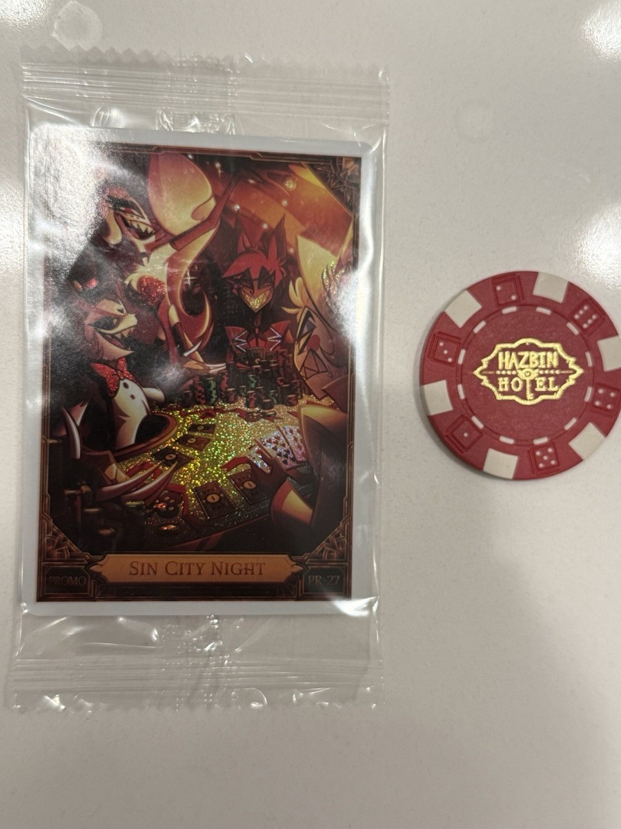 sin city promo card and poker chip hazbin hotel | eBay