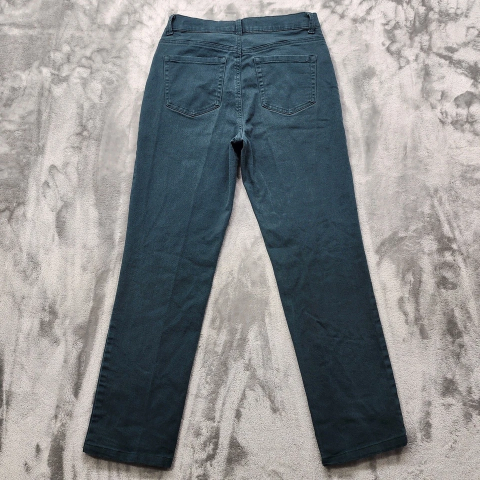 Jeans Gloria Vanderbilt para mujer 6 verdes Amanda tiro alto pierna cónica elastizada denim Foto 4 de 4