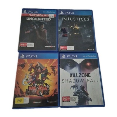  Playstation 4 (PS4) X4 Injustice Killzone Uncharted  & Has Been Hero's PAL 