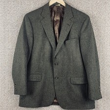 Brooks Brothers Tweed Blazer Mens 42R Olive Herringbone Sport Coat Wool R1