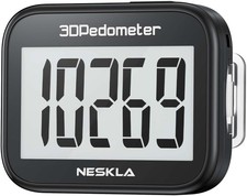 3D Pedometer for Walking, Simple Step Counter with Large Digital Display, Step