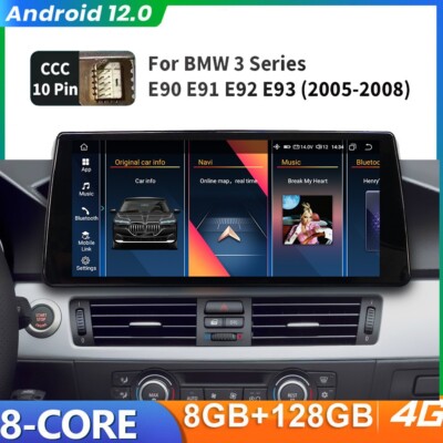10.33'' Screen Android 8Core 8+128G Car GPS Stereo Head Unit For BMW 3er E90 E91