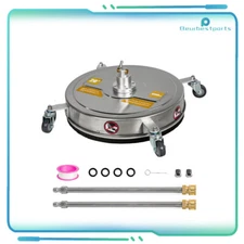 20" Pressure Washer Surface Cleaner Stainless Steel with 4 Wheels 4000 PSI