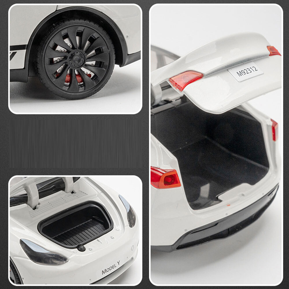 Tesla Model X Modellauto 1:24 - Metall Spielzeugauto Mit Öffnenden Türen