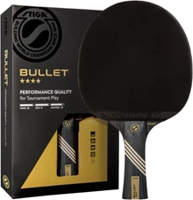 Bullet Ping Pong Paddle – 5-Ply Extra Light Blade – 2Mm Premium Sponge – Flared