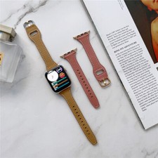 Women Slim Leather Band Strap for Apple Watch 11 10 9 8 7 6 5 4 SE 41/42/45/46mm