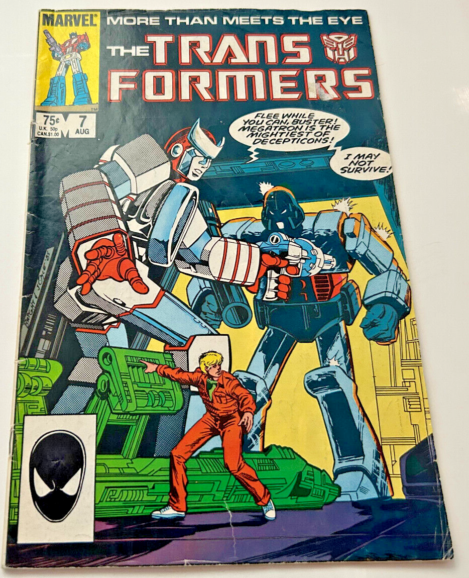 Transformers #7 Marvel Comic Book 1985 Vintage Megatron Shockwave
