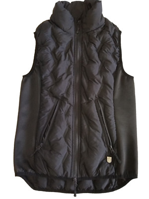Horze Equestrian Women's 8 Riding Vest Quilted Black Full Zip Pockets EUC