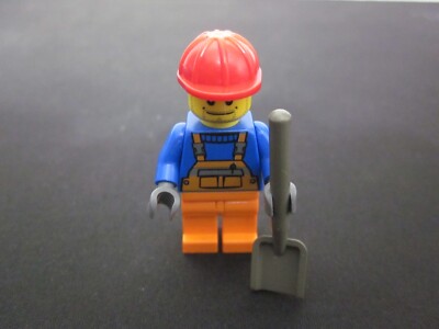 Lego City Construction Worker Minfigure Red Hat 