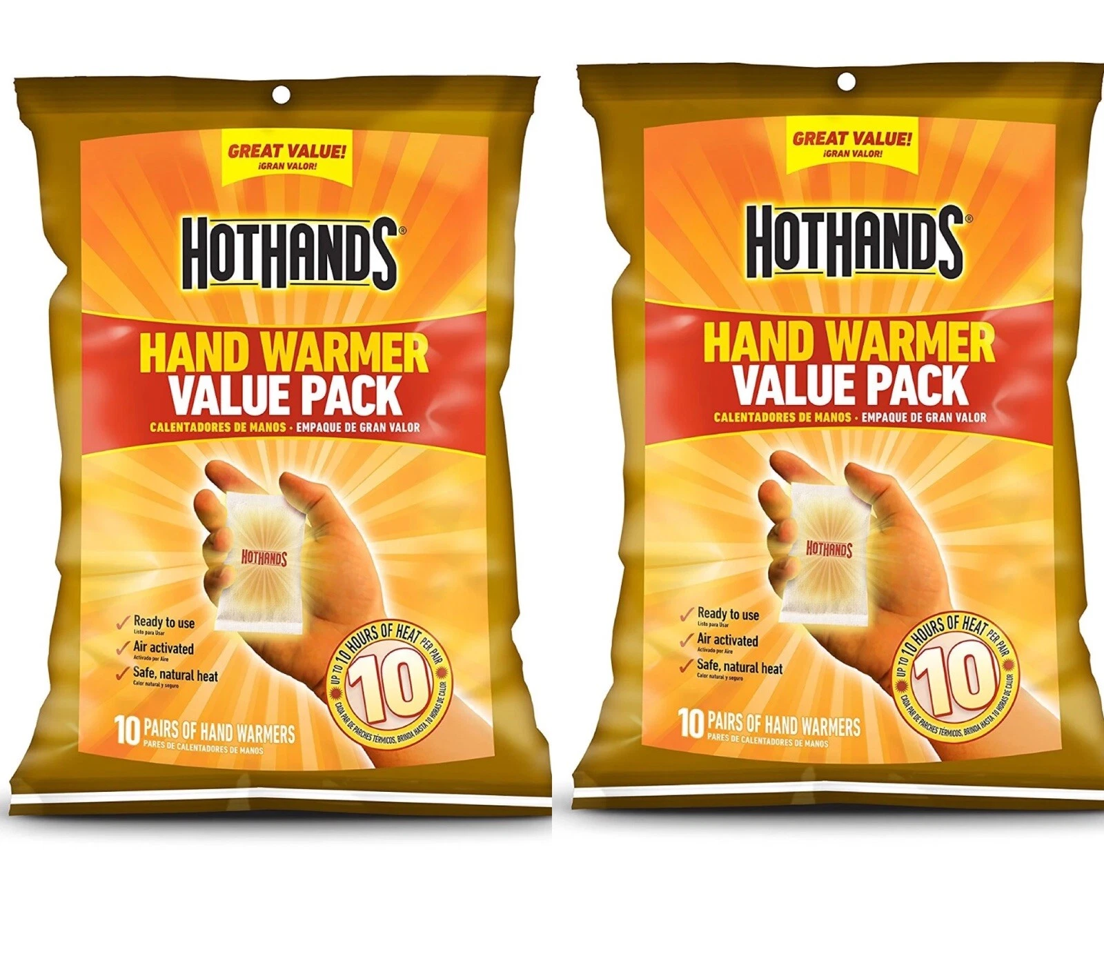 HotHands Hand Warmers - 20 pairs, Exp 08/27 FREE SHIPPING
Opens in a new window or tab