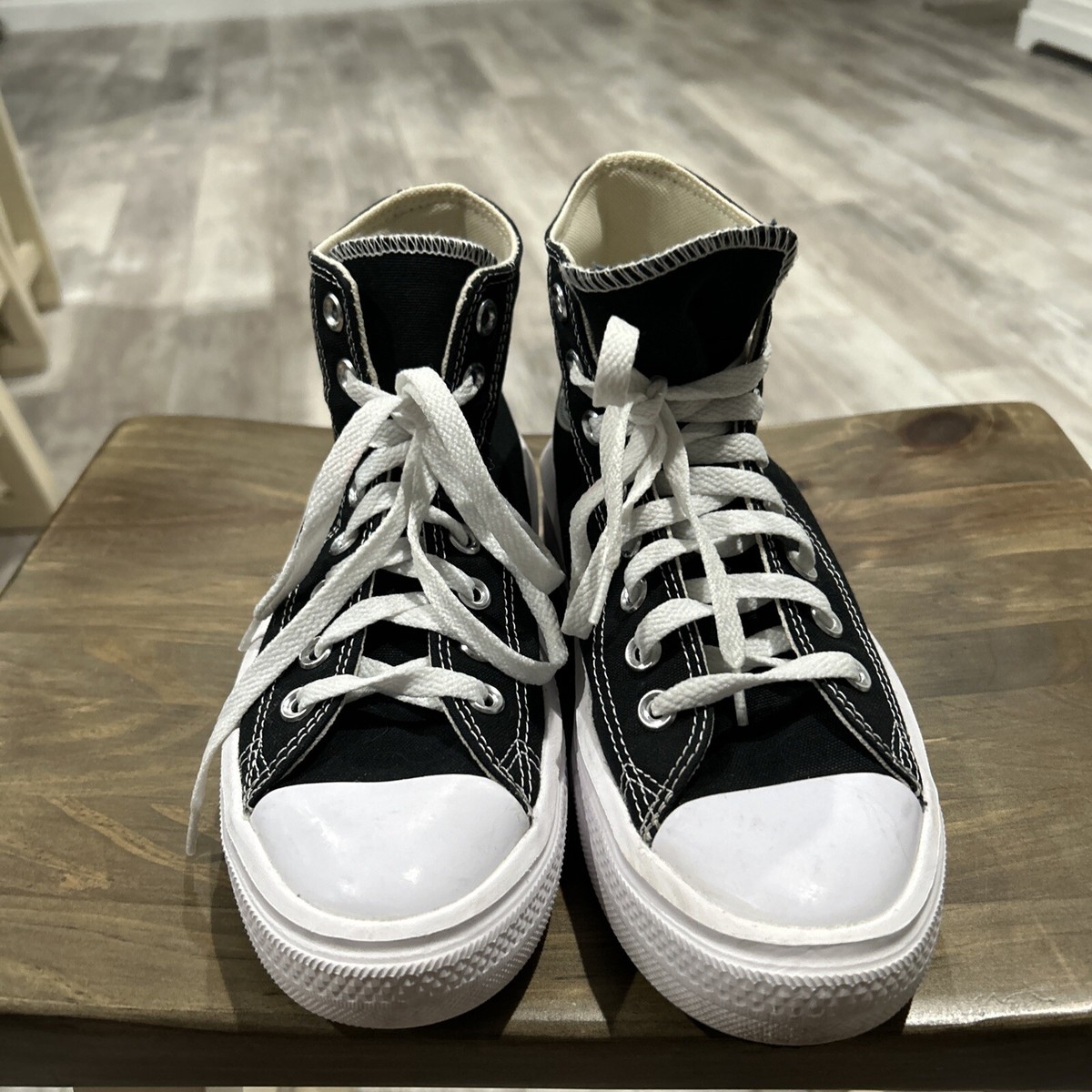 CONVERSE HE:02 WHITE 3サイズ / BLACK 1サイズ Converse Chuck Taylor All Star Move High Black White W