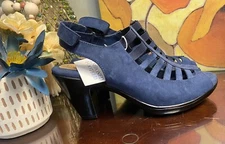 Croft & Barrow Women's Shay Blue Ortholite Caged High 3” Heels Black Size 8.5 M