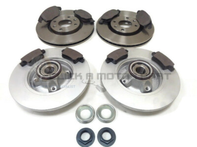 CITROEN C4 PICASSO FRONT AND REAR BRAKE DISCS PADS WHEEL BEARINGS ABS RINGS
