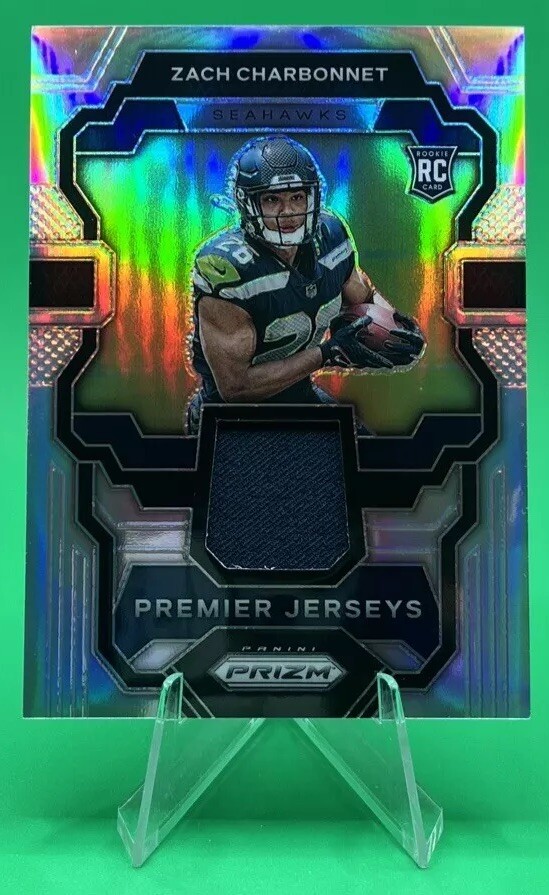 ZACH CHARBONNET-SEAHAWKS RC 2023 PANINI PRIZM PREMIER JERSEYS ROOKIE PATCH