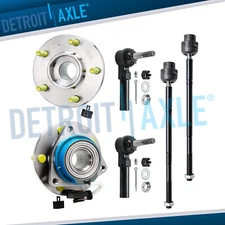 6pc Front Wheel Hub Bearings Tie Rod Kit for Chevy Impala Lacrosse Regal Century